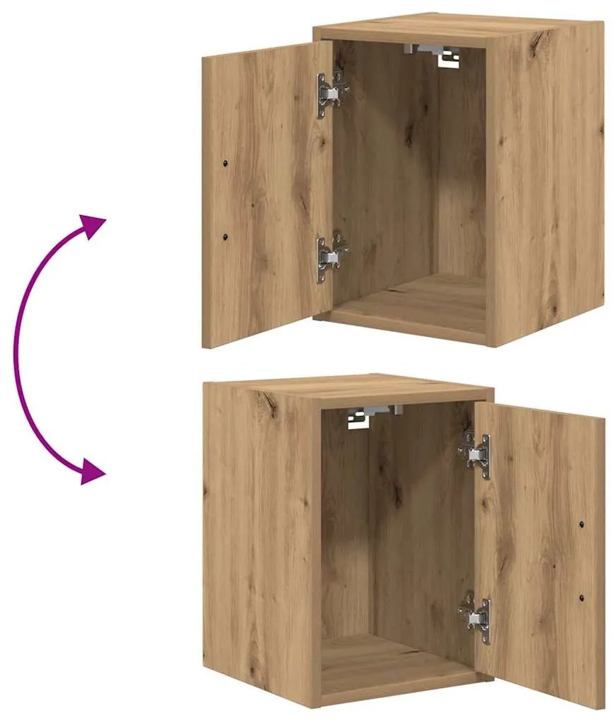 Armários de parede para garagem 2 pcs derivados de madeira