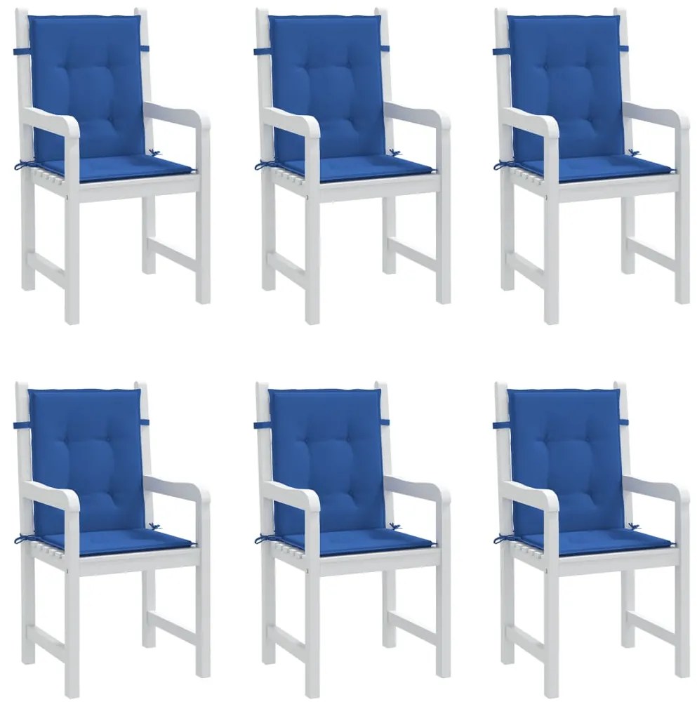 Almofadões lombares p/ cadeiras de jardim 6pcs oxford azul real