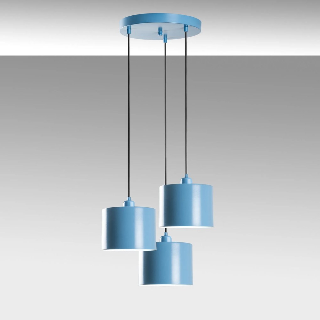 Chandelier Duz – Azul Claro – Diâmetro 45 cm