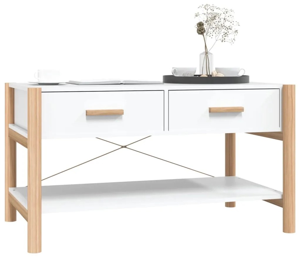 Mesa de centro 82x48x45 cm derivados de madeira branco
