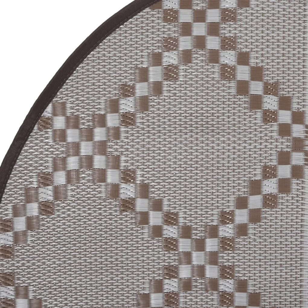 Tapete de exterior Ø160 cm ARAKIL PP castanho