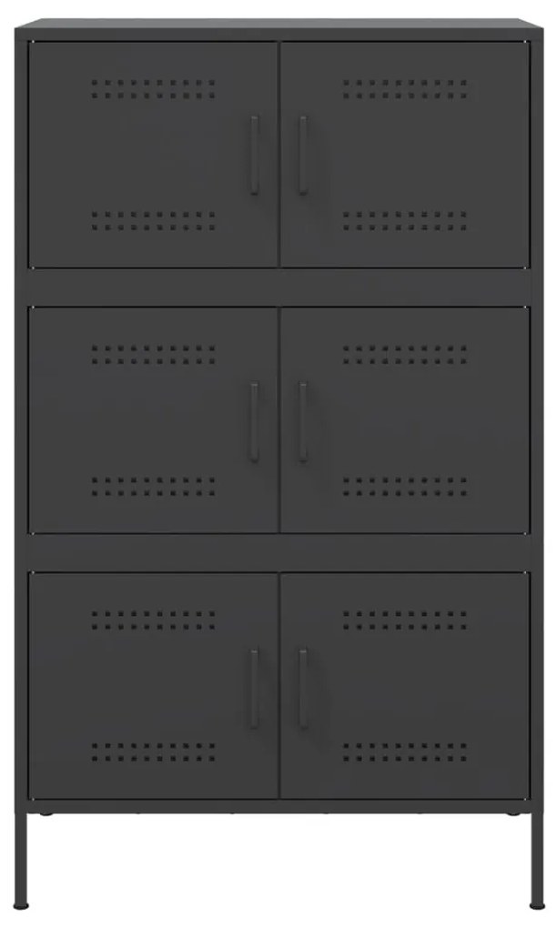 Aparador alto 68x39x113 cm aço preto