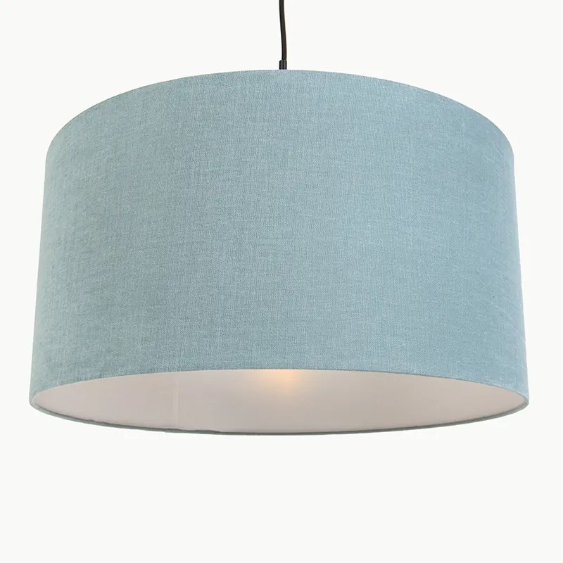 Candeeiro de suspensão preto com cúpula azul 50 cm - Combi 1 Moderno
