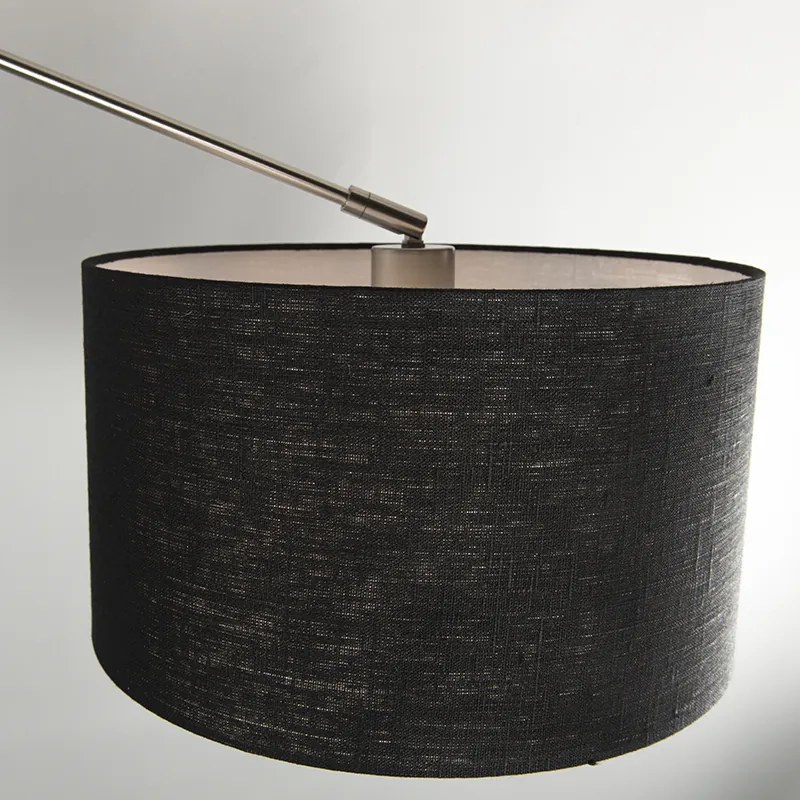 Candeeiro de suspensão em aço com cúpula 35 cm preto ajustável 2 luzes - Blitz Moderno