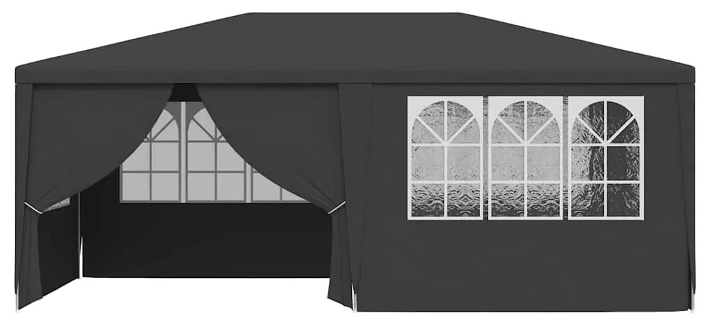 Tenda festas com paredes laterais 4x6m 90g/m² antracite