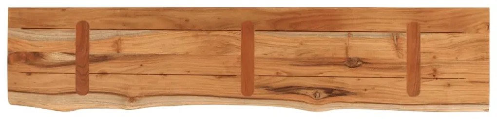 Prateleira de parede retangular 100x20x2,5 cm acácia maciça