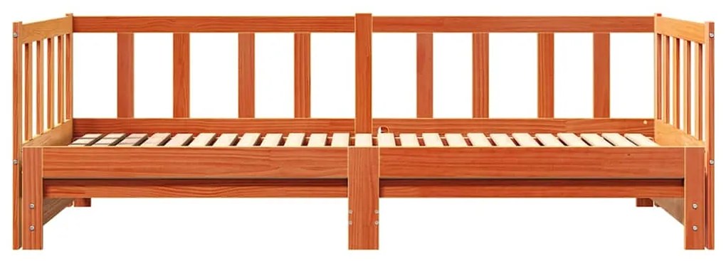 Cama de Dia Retrátil sem Colchão Castanho 2x(80x200) cm