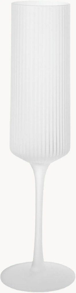 Copos de champanhe de vidro artesanais Ripple, conjunto de 2