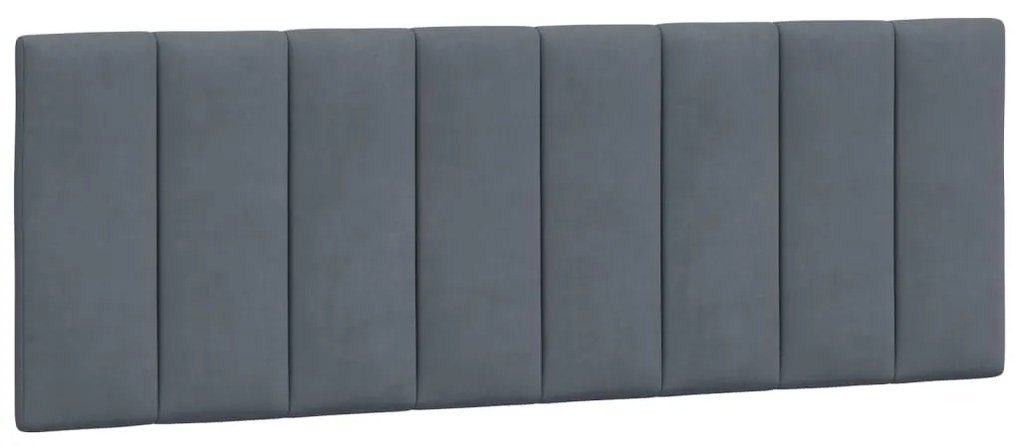 Estrutura de cama c/ luzes LED 140x200cm veludo cinzento-escuro