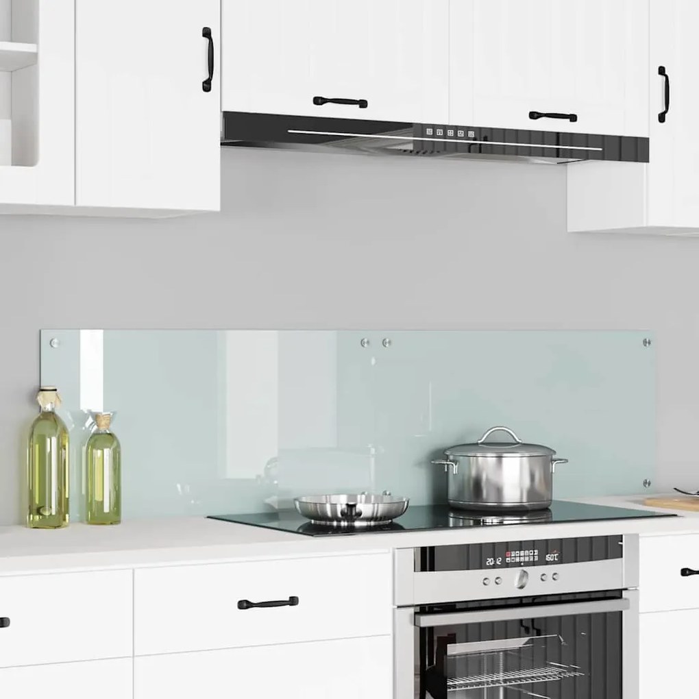 vidaXL Proteção de Cozinha 2 pcs Branco 80 x 40 cm vidro temperado