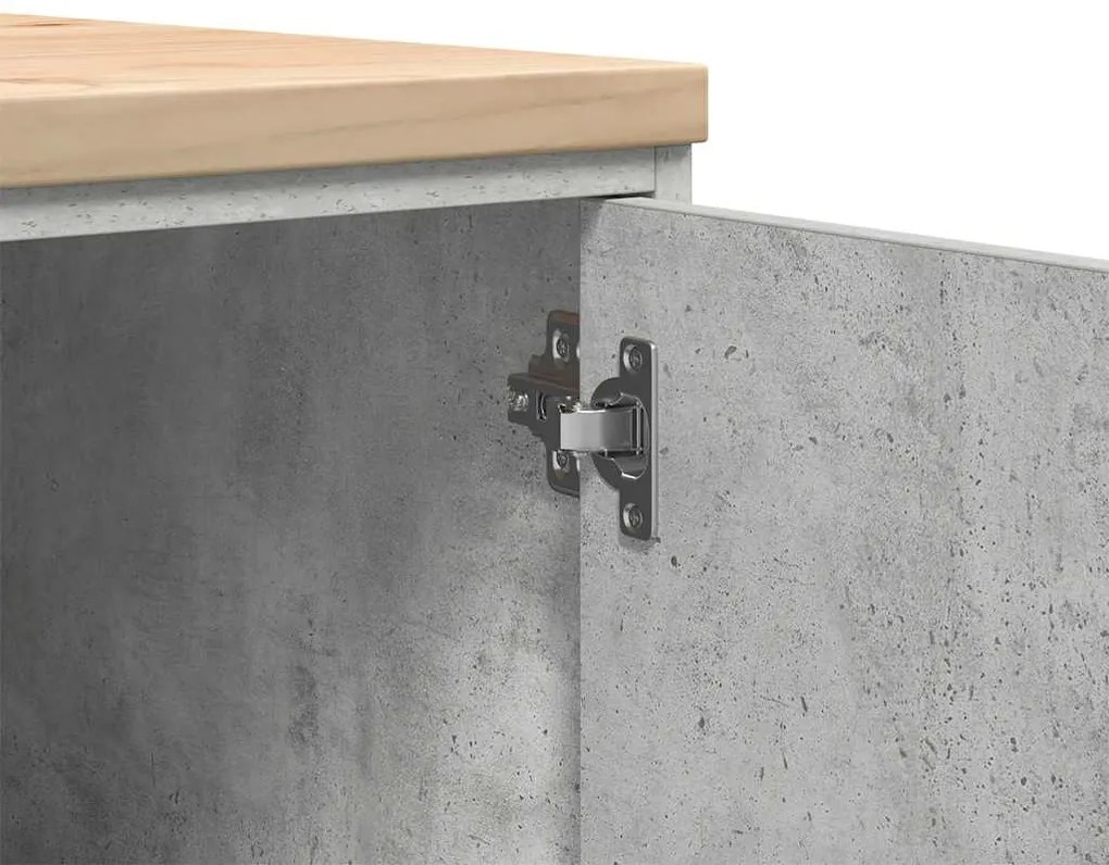 Armário de arrumação de garagem Betão Cinzento 40x51x85 cm