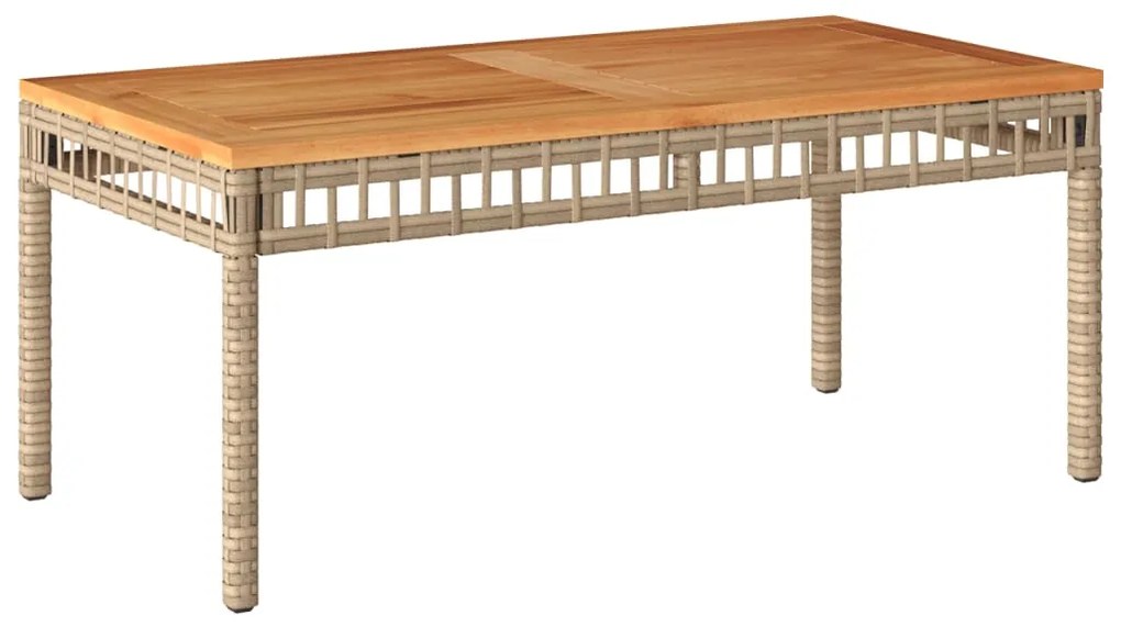 4 pcs conj. lounge jardim c/ almofadões vime PE mistura beges