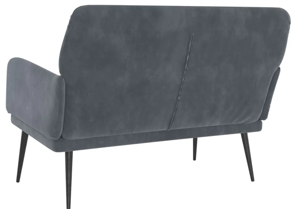 Banco 108x79x79 cm veludo cinzento-escuro