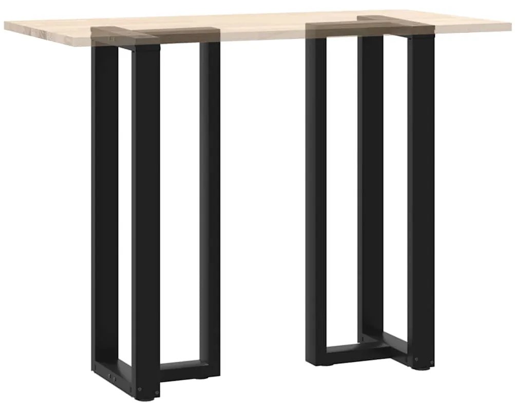 Pés de mesa de bar em forma de T, 2 peças, preto, 40x35x(110-111) cm,