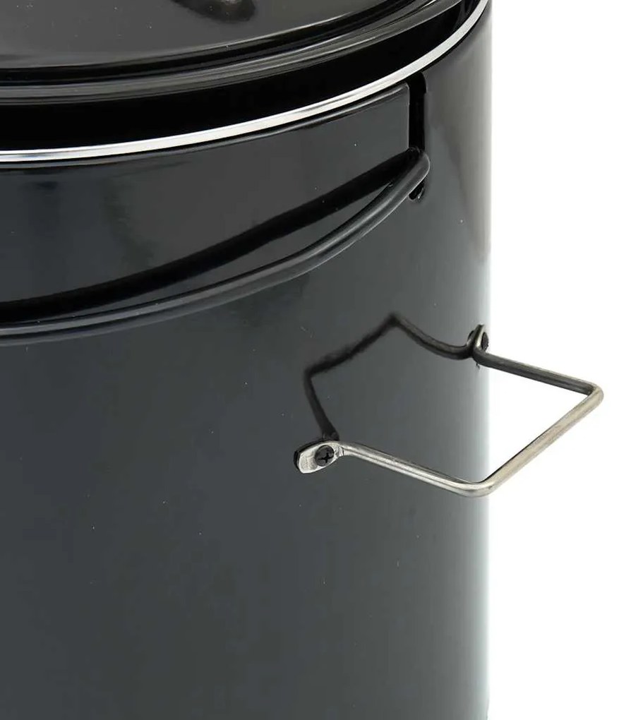 Forno de goulash com chaminé e tampa aço esmaltado preto