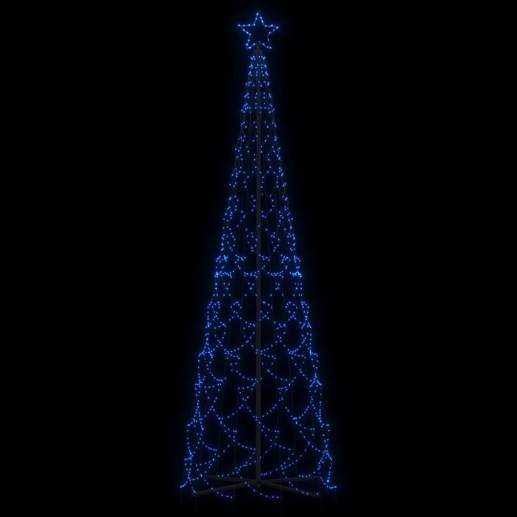 Árvore de Natal em cone 500 luzes LED 100x300 cm azul