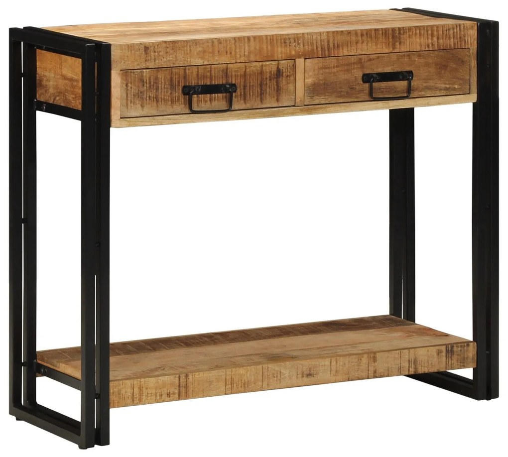 Mesa Console vidaXL 90x33x75 cm Madeira de Mangueira Sólida e Rústica