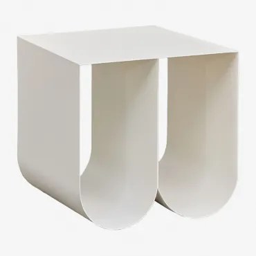 Mesa Auxiliar Cuadrada (40 X 40 Cm) Olavi Gardénia Branco - Sklum