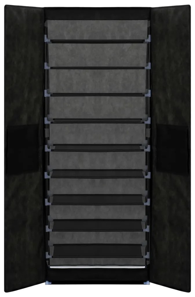Sapateira 60x30x166 cm tecido preto