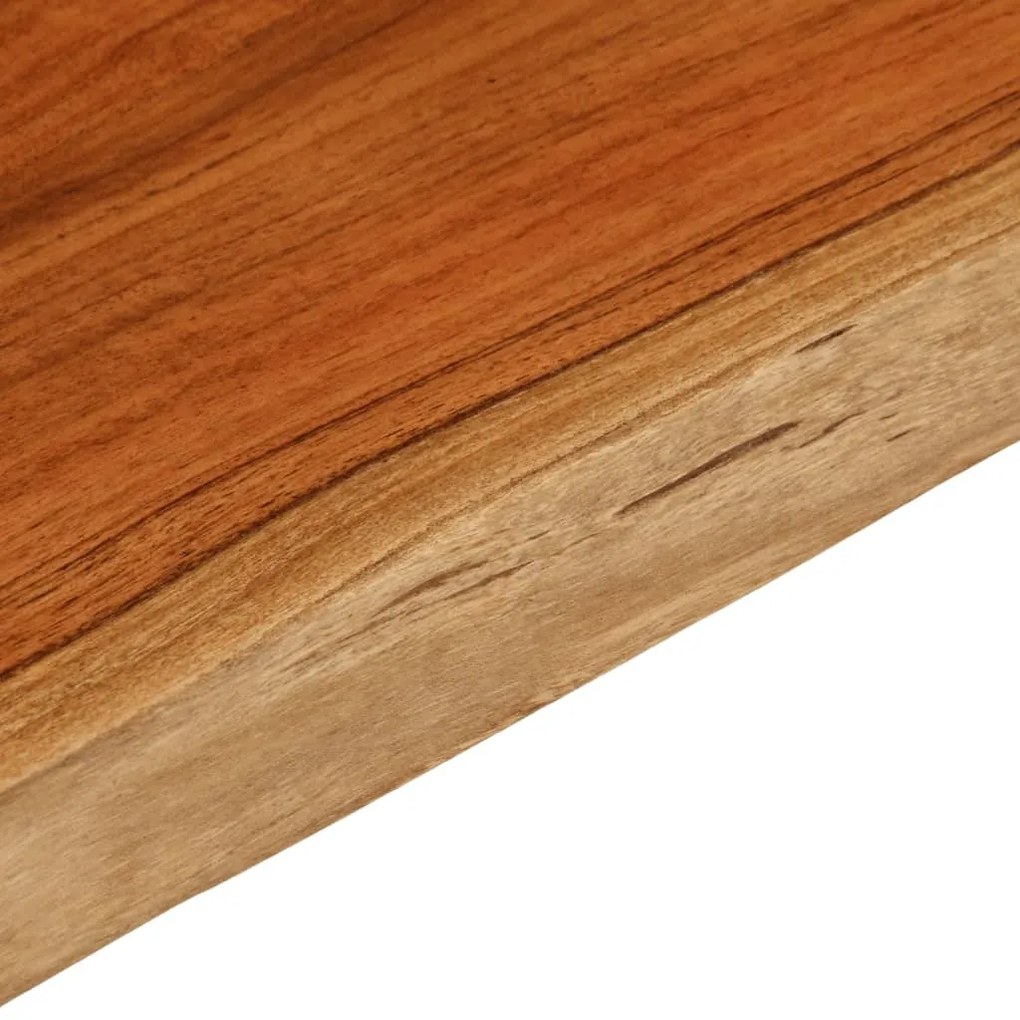 Tampo de mesa retangular borda viva 90x40x3,8 cm acácia maciça