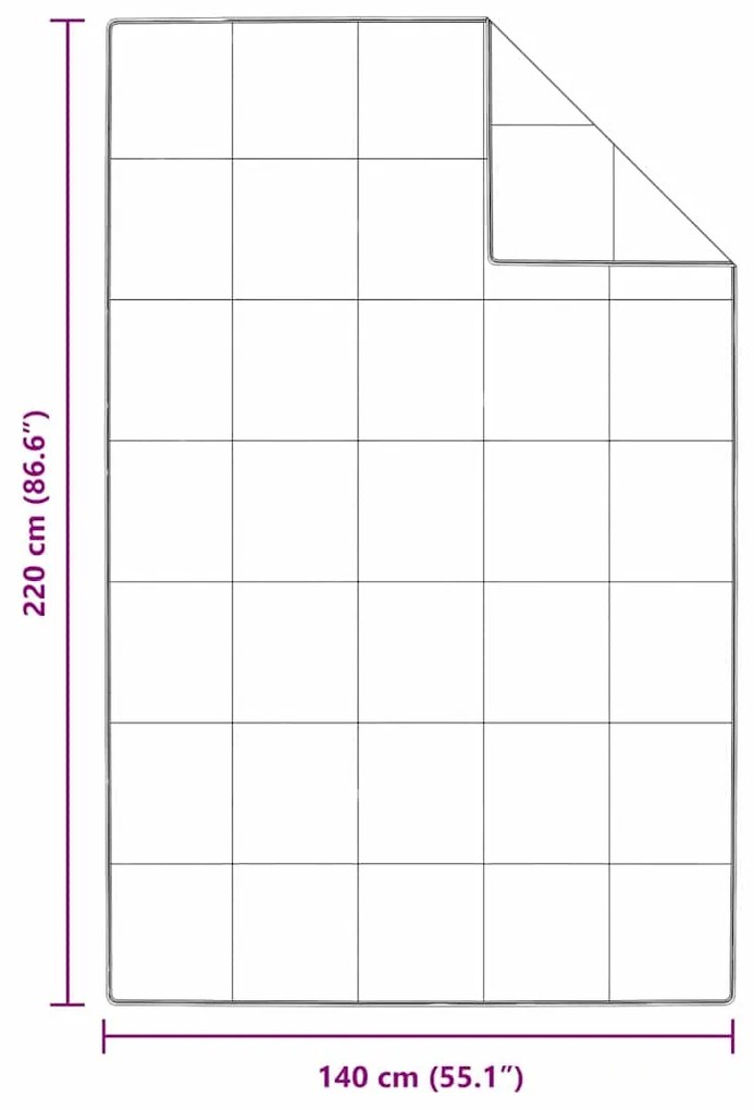 Edredom de Inverno Branco 140 x 220 cm Poliéster pêssego 105gsm