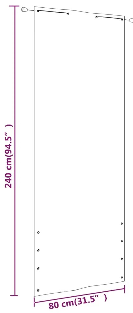 Tela de varanda 80x240 cm tecido oxford castanho