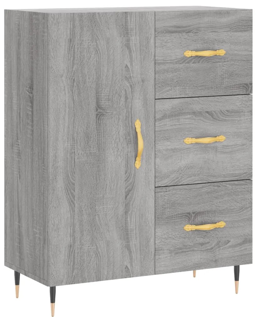 Armário alto 69,5x34x180 cm derivados de madeira sonoma cinza