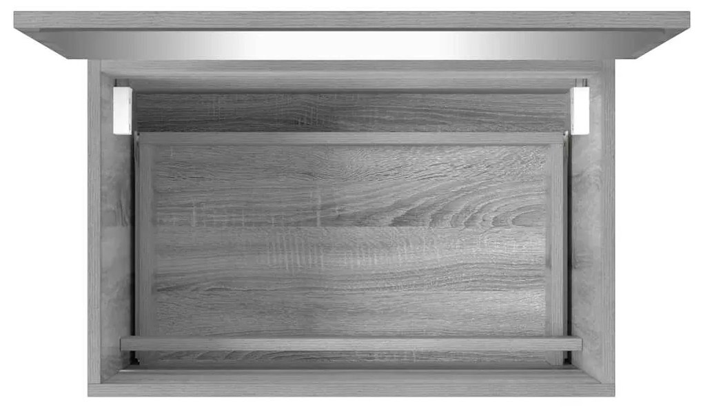 2 pcs conjunto móveis WC derivados de madeira sonoma cinza