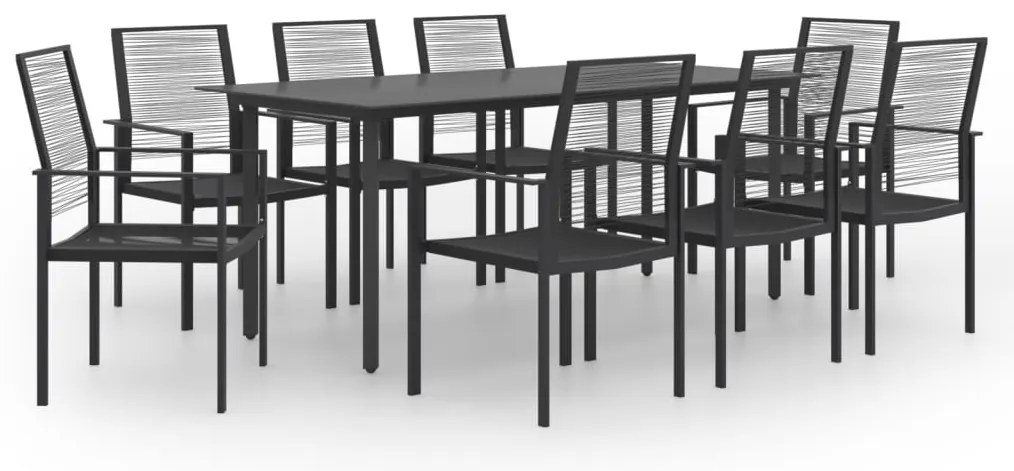 vidaXL 9 pcs conjunto de jantar para jardim