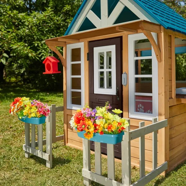Casa de Brincar para Crianças Madeira Lakeside Bungalow Castanha