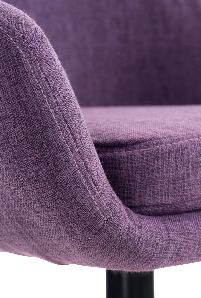 Banco de bar Grant em tecido e com estrutura de Cor Natural 55 x 99 x 46 cm Roxo