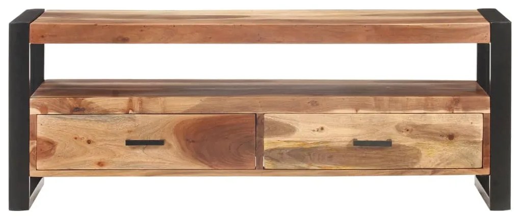 Móvel de TV 120x35x45 cm madeira maciça c/ acabamento a mel
