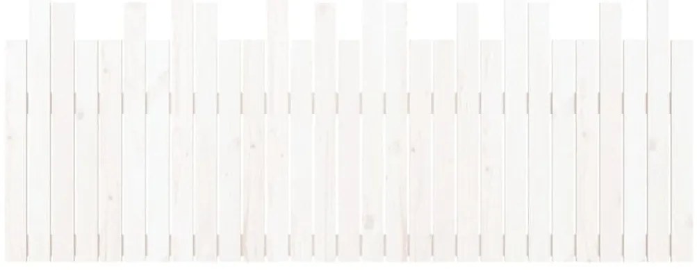 Cabeceira de parede 185x3x80 cm madeira de pinho maciça branco