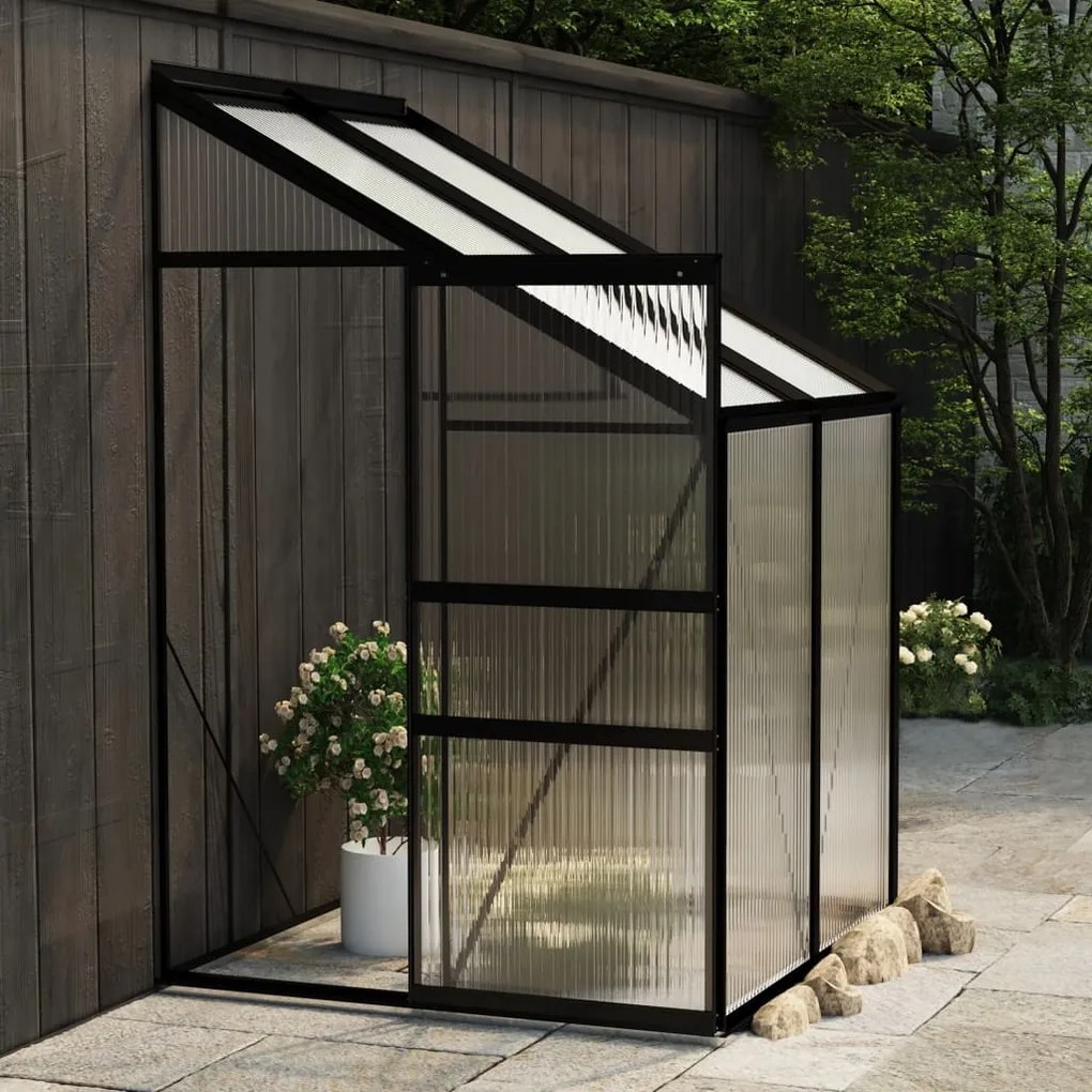 vidaXL Estufa 2,7 m² alumínio antracite