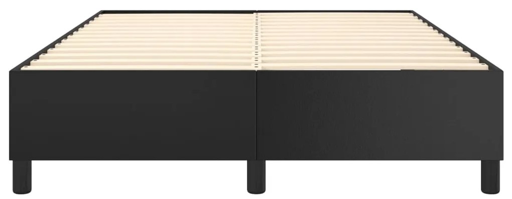 Estrutura de cama 140x190 cm couro artificial preto