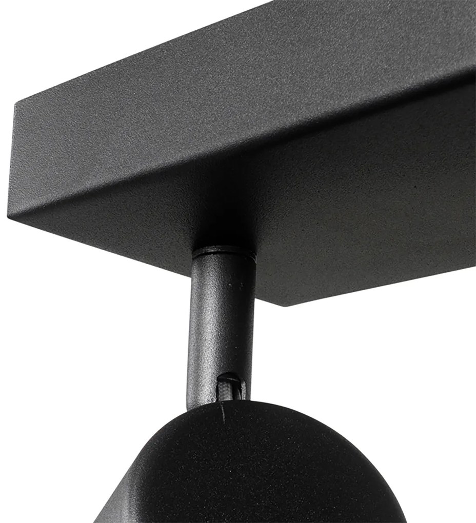 LED Candeeiro de teto inteligente preto retangular incl. 3 Wifi GU10 - Jeana Moderno
