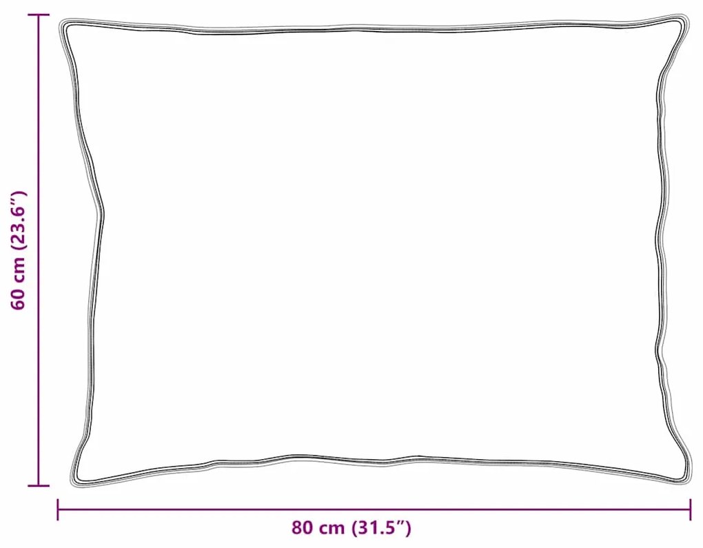 Travesseiros 2 pcs Branco 60 x 80 cm 130gsm 100% algodão