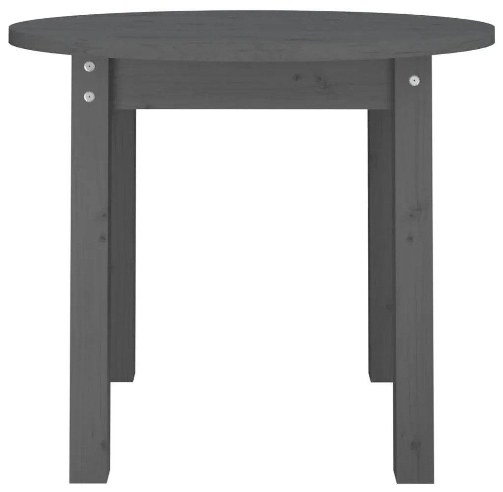 Mesa de centro Ø 55x45 cm madeira de pinho maciça cinzento