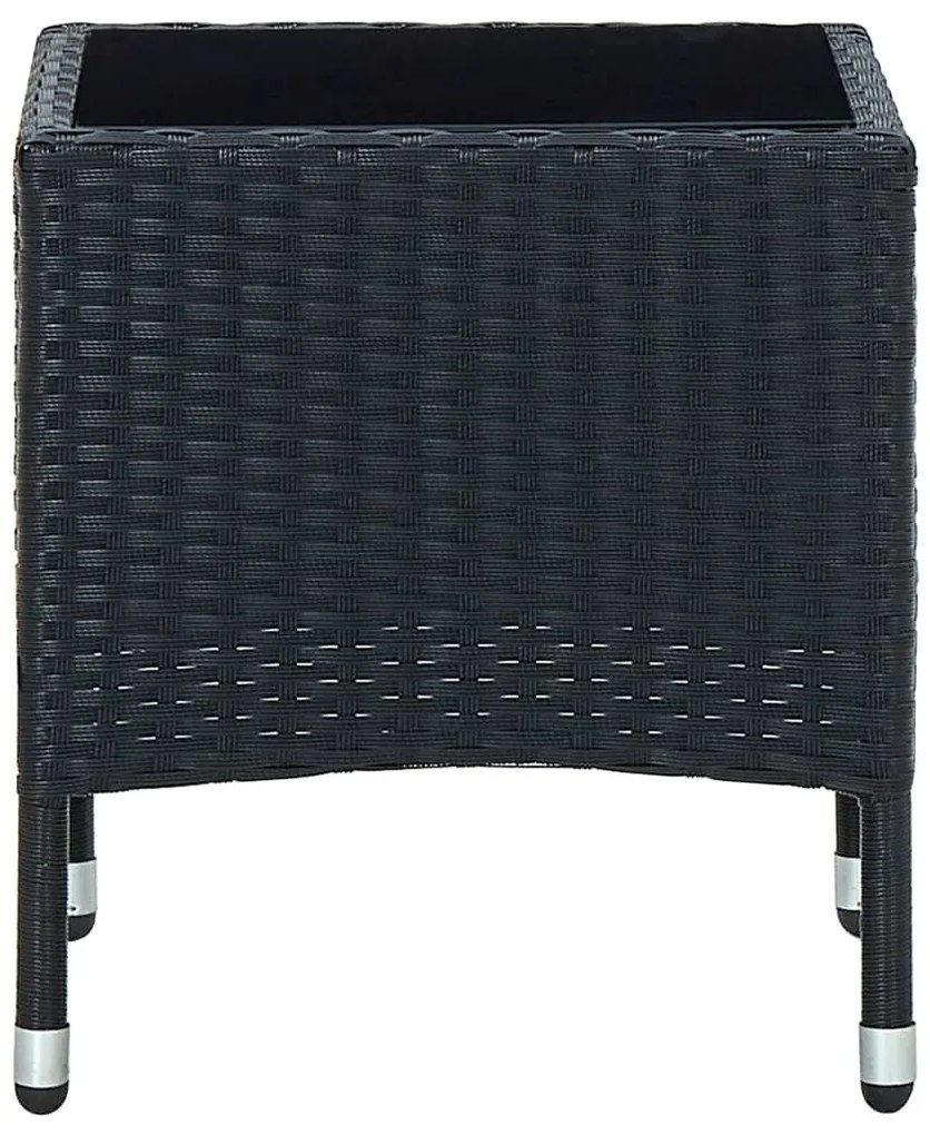 Mesa de jardim 40x40x45 vime PE preto