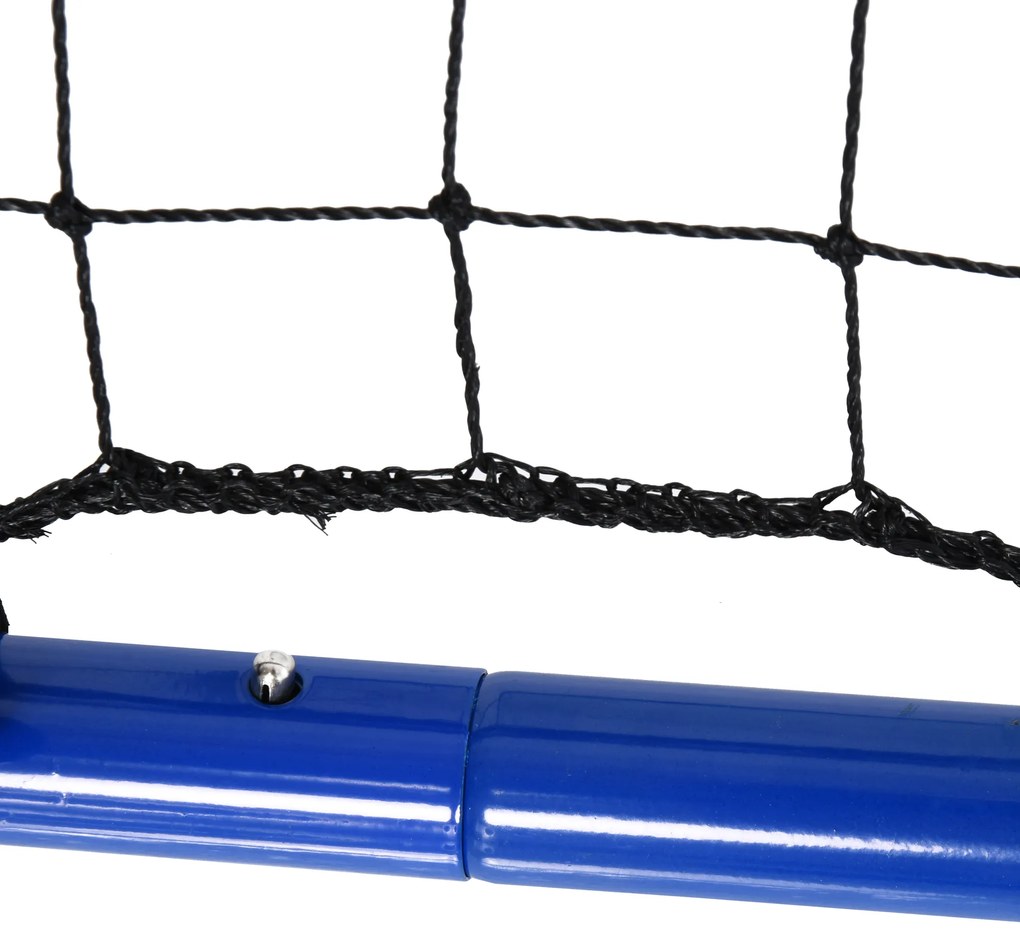 HOMCOM Rede de rebote dobravél Ângulo ajustável de 5 níveis com tubo de aço para Futebol Tênis Baseball 100x95x90 cm Azul