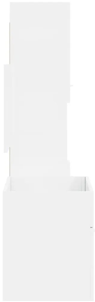 3pcs conj. móveis casa banho derivados madeira branco brilhante