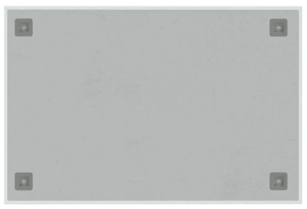 Quadro magnético de parede 60x40 cm vidro temperado branco