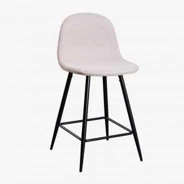 Banqueta Alta Glamm Preto & Beige Creme & ↑65 Cm - Sklum
