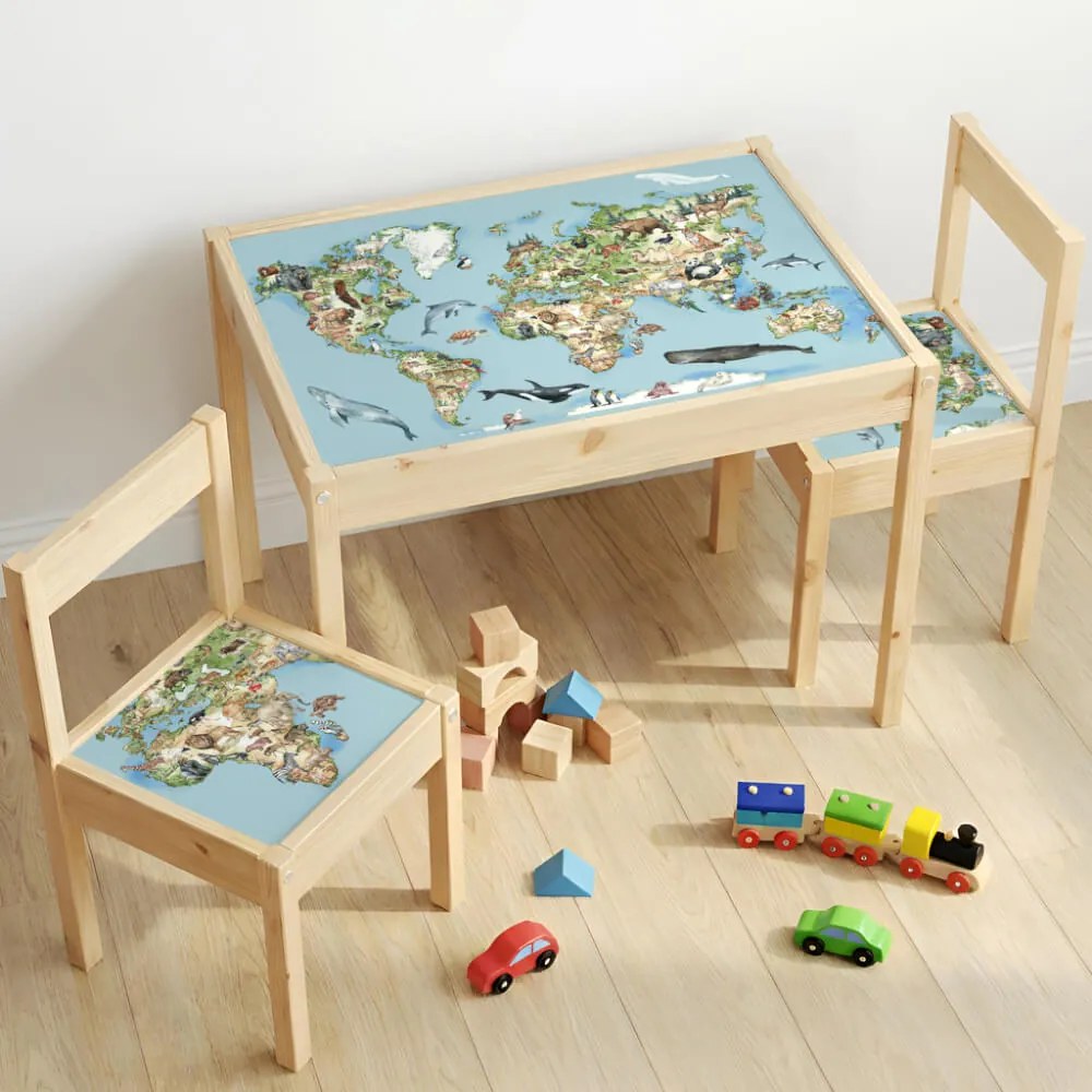 Conjunto de autocolantes para IKEA LÄTT - À volta do mundo