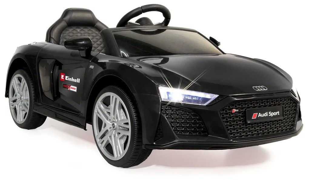 Carro elétrico infantil Audi R8 Spyder 18V Preto Einhell Power X-Change incl. Starter Set