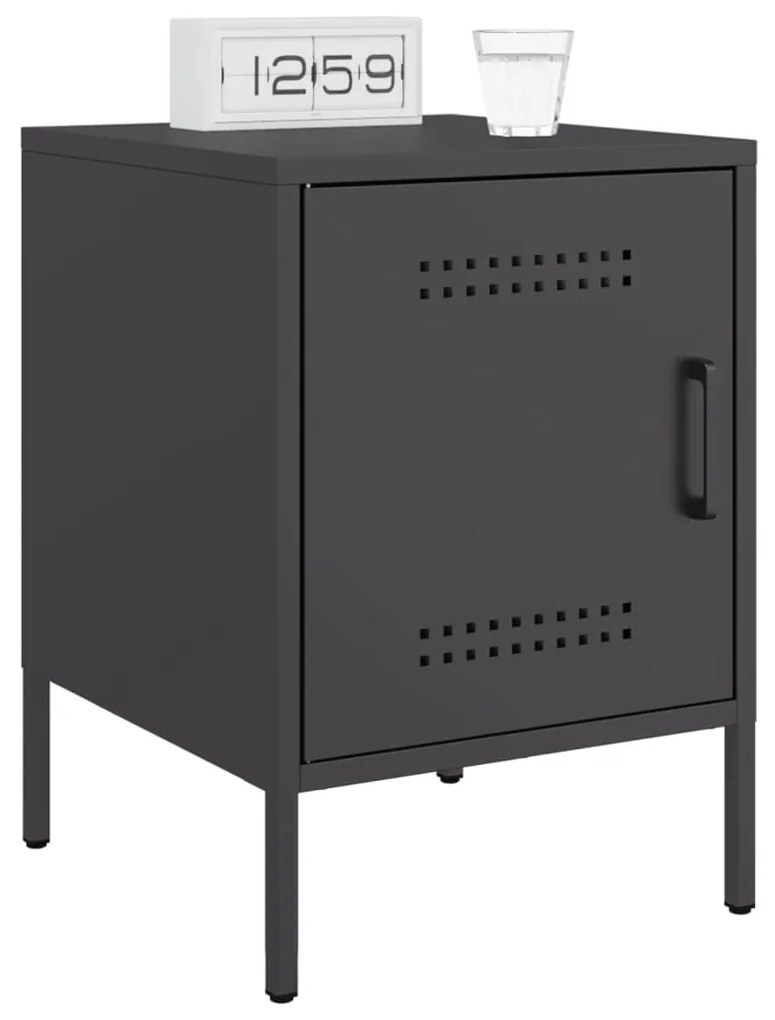 Mesa de cabeceira 36x39x50,5 cm aço preto