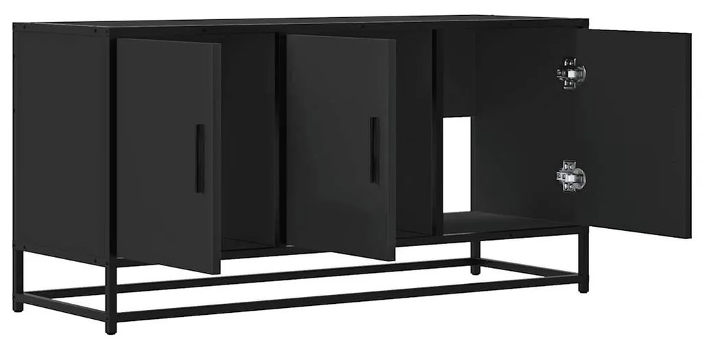 Móvel para TV 100x35x50 cm derivados de madeira/metal preto