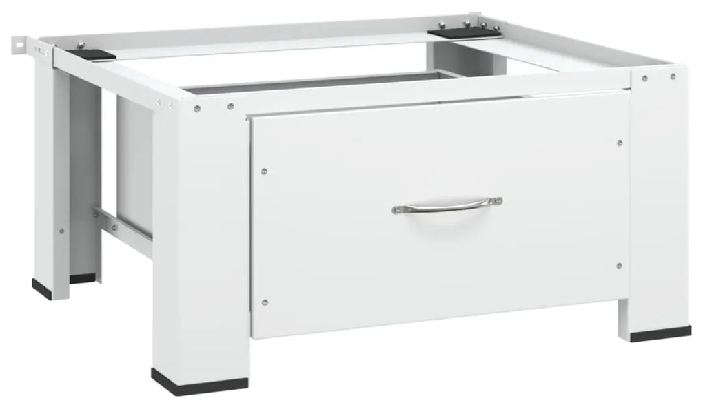 50448 vidaXL Suporte para máquina de lavar roupa com gaveta branco