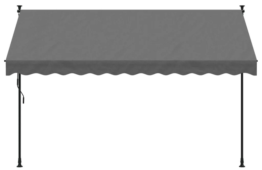 Toldo retrátil 300x150 cm tecido e aço antracite