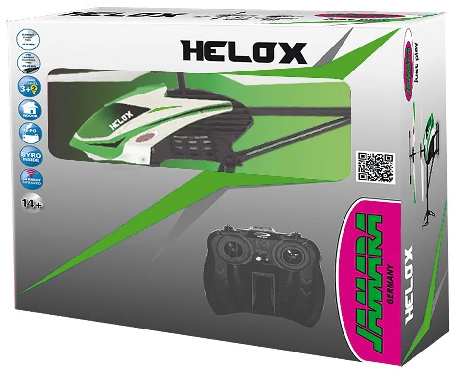 Helicóptero Telecomandado Helox Heli 3+2 Channel Gyro Light+Demo IR Verde